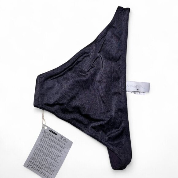 Zimmermann Women's Shimmery Dark Grey Bikini Swim Bottoms US 2 - 4 NWOT - Picture 6 of 7